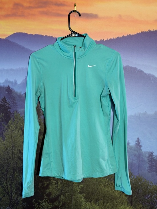 Nike Tops - Nike Teal Quarter-Zip Long Sleeve Athletic Top
